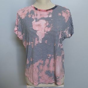 Custom America Tie-Dye Striped Tee
